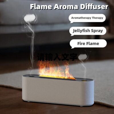 2023 Flame Air Humidifier Ultrasonic 7 Colors Aroma Diffuser