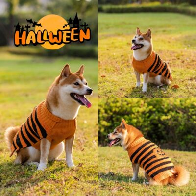 Halloween Dog Sweaters Pet Costume Teddy Warm Leisure Sweater
