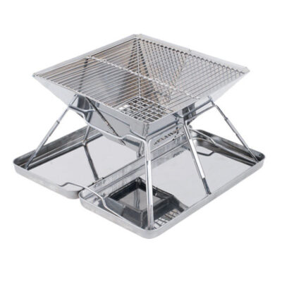 Stainless Steel 3-4 People Picnic Portable Foldable Barbecue Grill