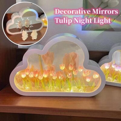 Cloud Tulips Night Lamp & Mirror