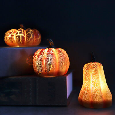 Halloween Pumpkin Lantern Simulation Pumpkin LED Candle Lamp
