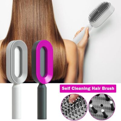 Women Massage Scalp Self Cleaning Hair Brush