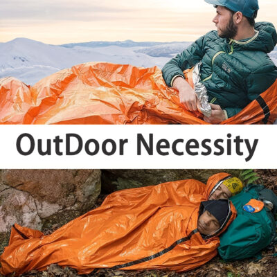 Portable Lightweight Emergency Sleeping Bag, Blanket, Tent – Thermal Bivy Sack For Camping, Hiking, And Outdoor Activities – Windproof And Waterproof Blanket For Survival