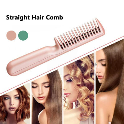 2023 Mini Electric Hair Straightener Brush Comb