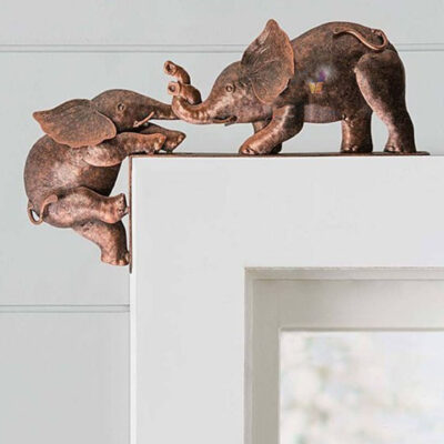 Elephant Hanging Small Elephant Resin Crafts Home Furnishings 2 Piece Set